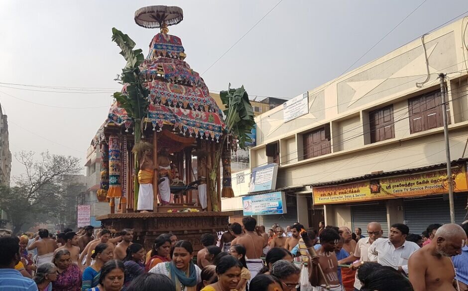 South India in January Chennai, Parthasarathy Temple Car Festival