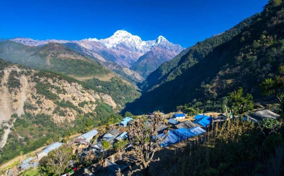 View of Annapurna Mountain, Landruk Village, Nepal