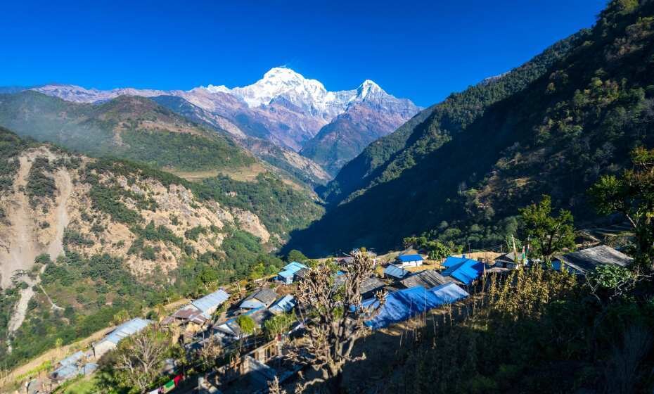 View of Annapurna Mountain, Landruk Village, Nepal