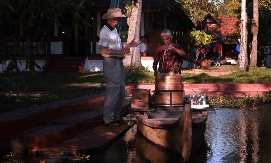 Evening Chai, Coconut Lagoon Resort, Kumarakom. Kerala