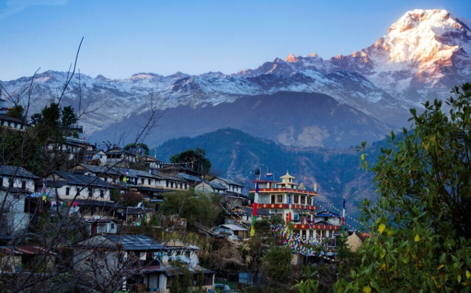 Ghandruk Village and Annapurna Mountain, Nepal