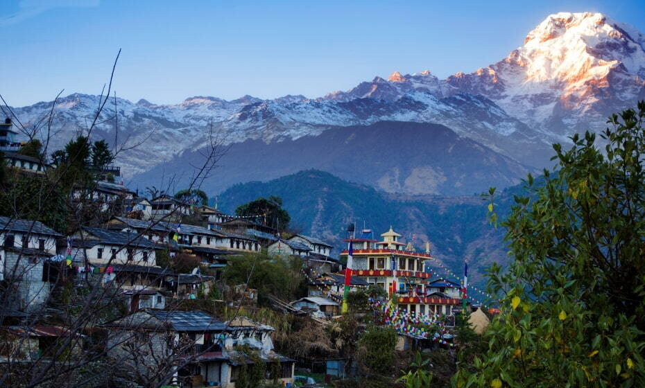 Ghandruk Village and Annapurna Mountain, Nepal