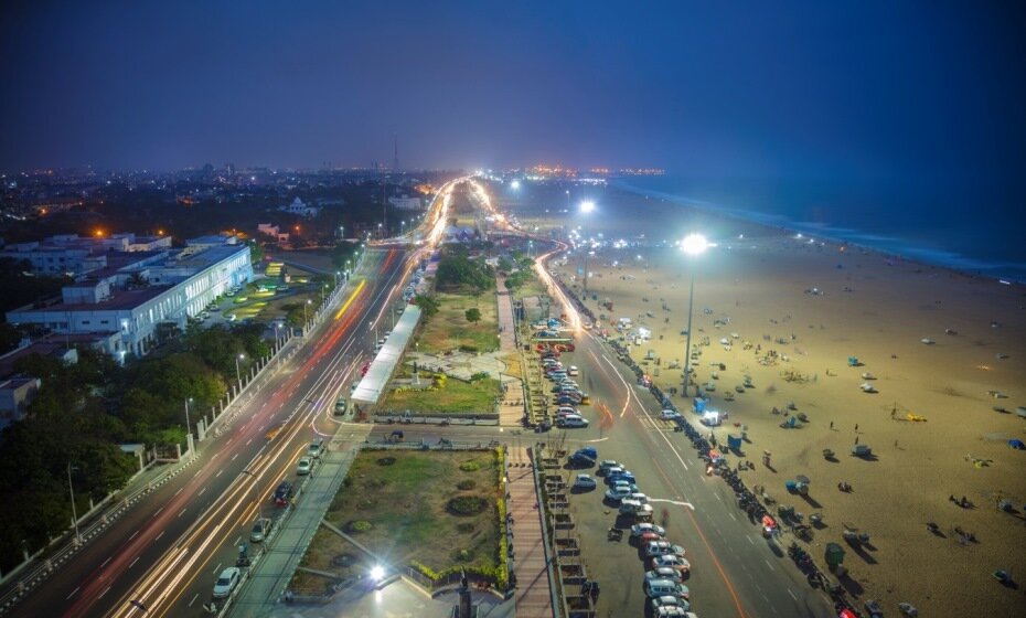 Marina Beach, Chennai. Tamil Nadu