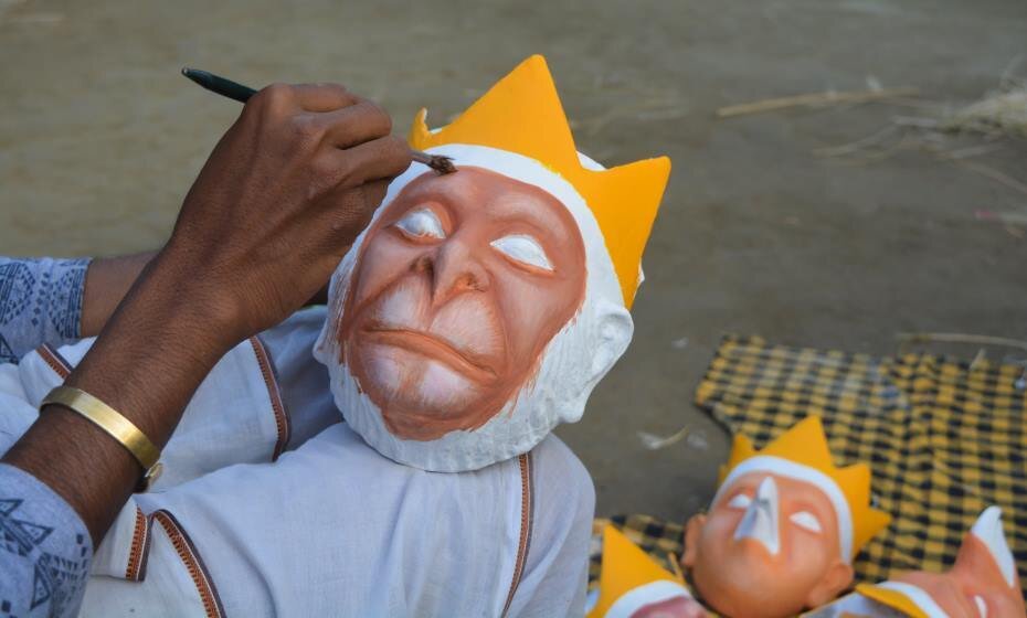 Mask Making, Majuli Island