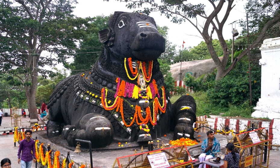 Nandi Bull Statue, Chamundi Hills, Mysuru (Mysore), Karnataka