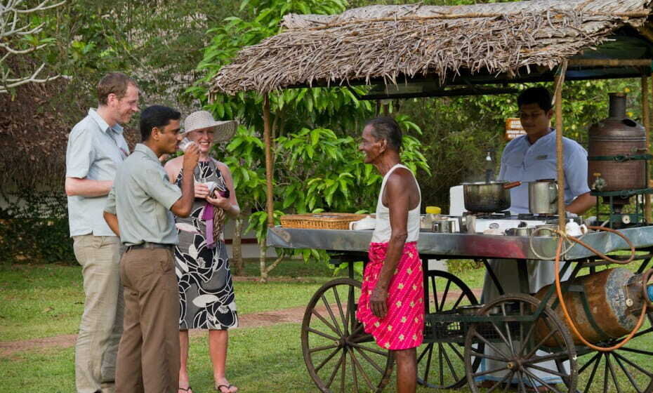 Refreshment at the Marari Beach Resort, Mararikulam, Kerala