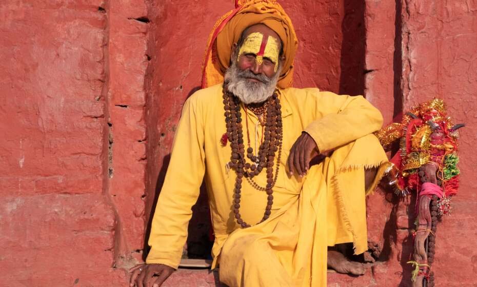 Sadhu Man, Pashupatinath Temple, Kathmandu, Nepal