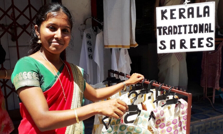 Shopping in Jew Street, Cochin (Kochi), Kerala