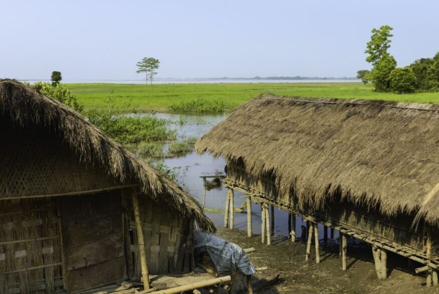 Traditional Bamboo Houses, Majuli Island