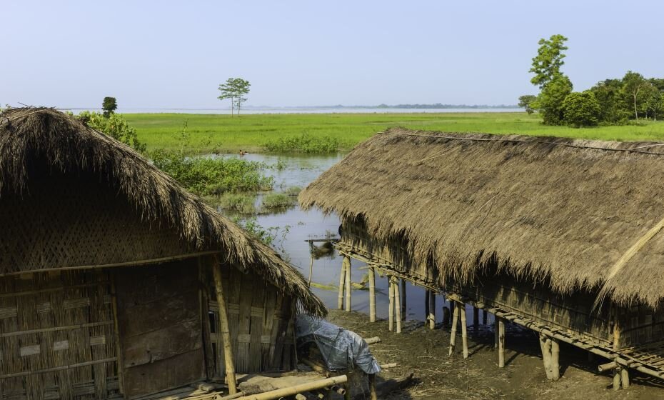 Traditional Bamboo Houses, Majuli Island