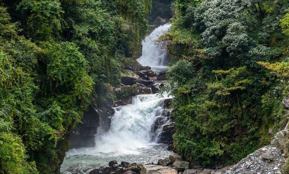 Waterfalls near Birethani Village, Himalayas, Nepal