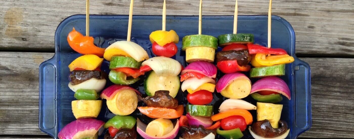 Indian Food to Cook on the Barbecue - Vegetable Kebabs