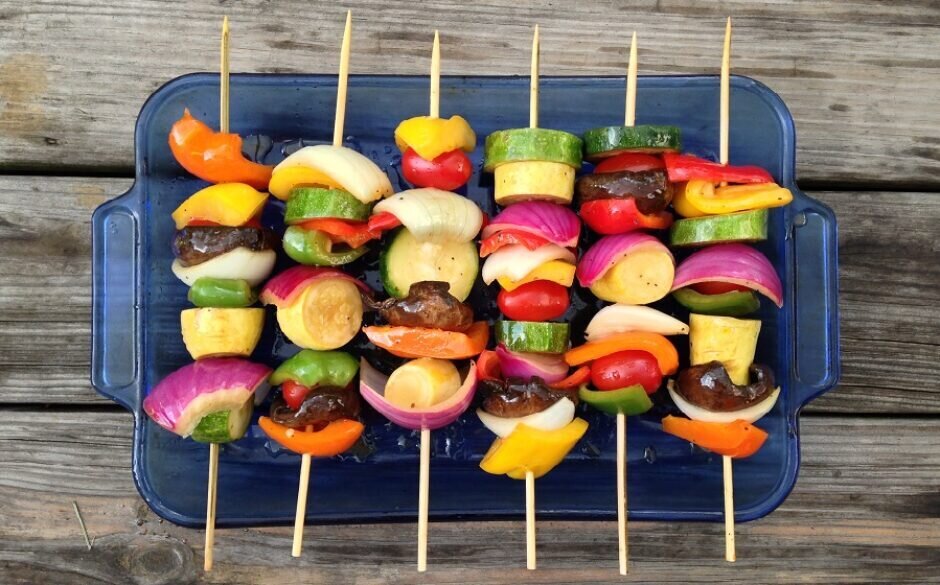 Indian Food to Cook on the Barbecue - Vegetable Kebabs