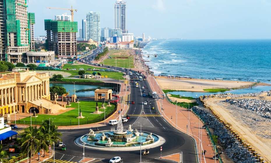 Aerial view of Colombo, Sri Lanka