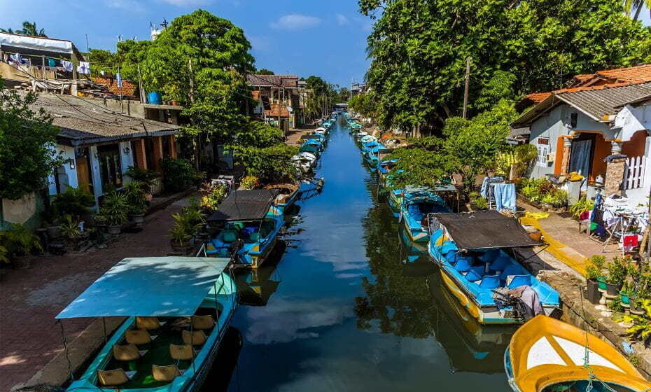 Boats at the Dutch Canal, Negombo, Sri Lanka