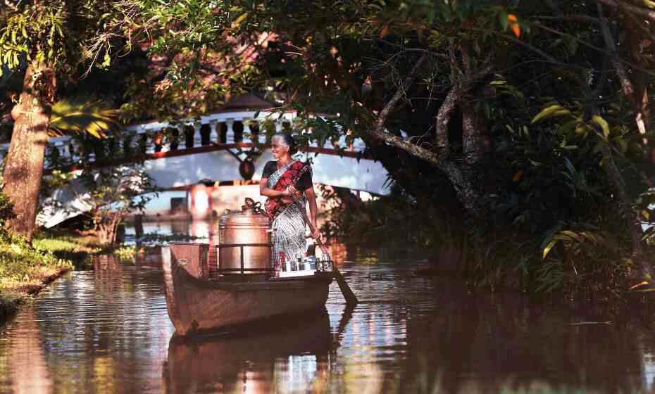 Evening Chai on Boat, Kumarakom, Kerala