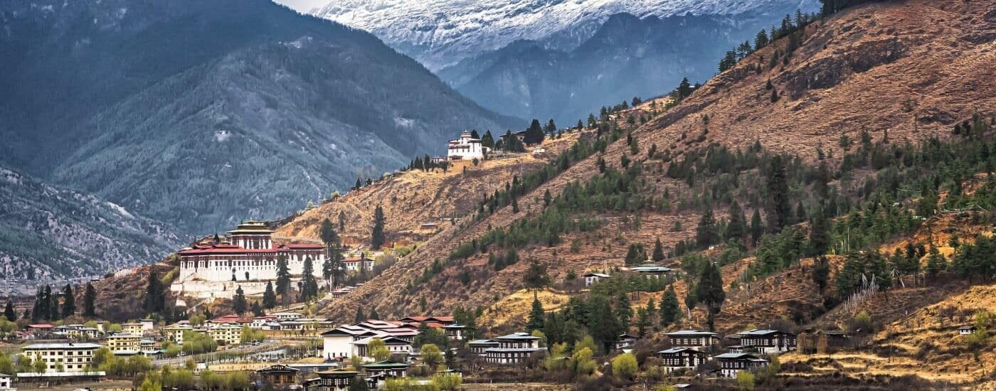 Landscape of Mountain Valley,Thimphu, Bhutan