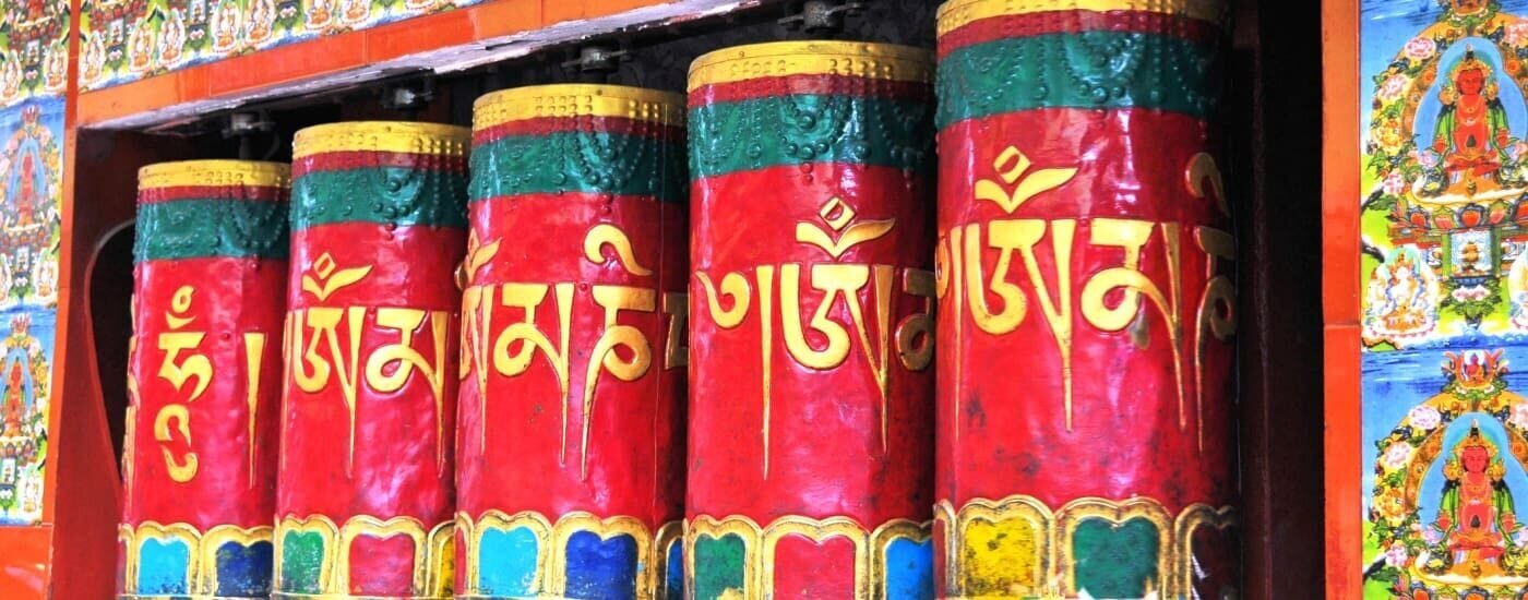 Namgyalma Stupa, Mani Prayer Wheel, Dharamsala, Himachal Pradesh