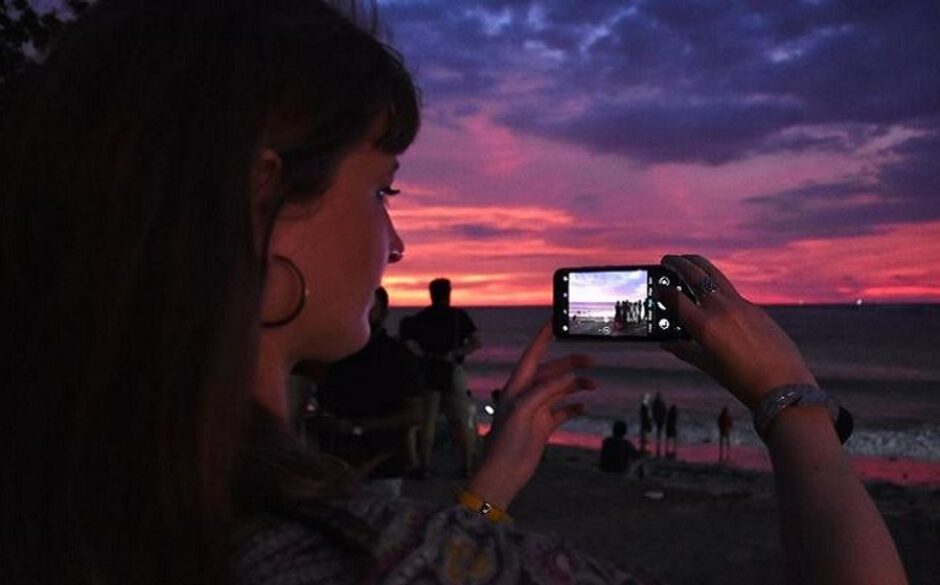 Sally's Trip to Kerala Sunset Selfie