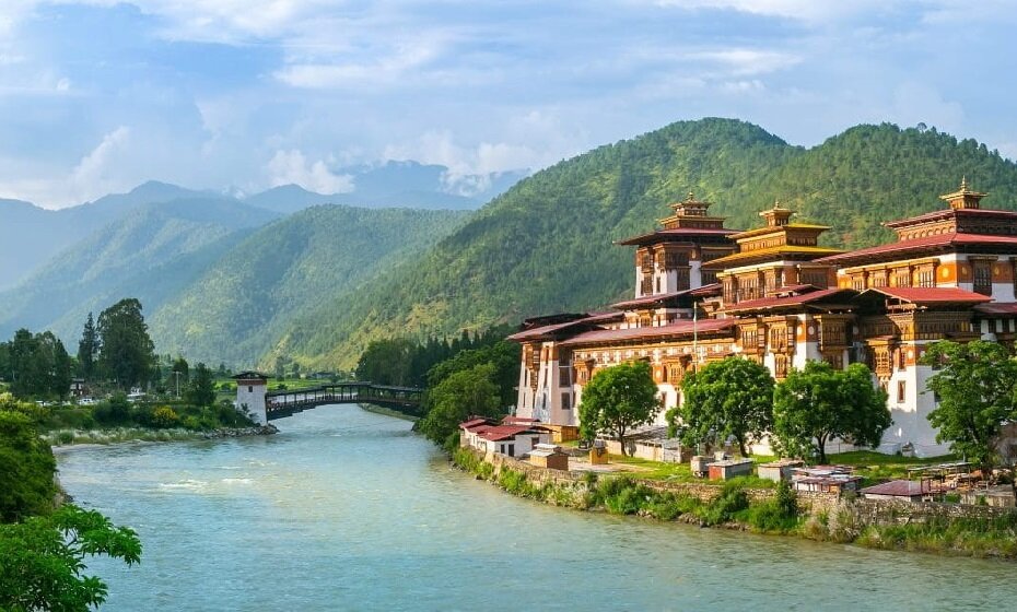 Dzong Monastery in Punakha, Bhutan