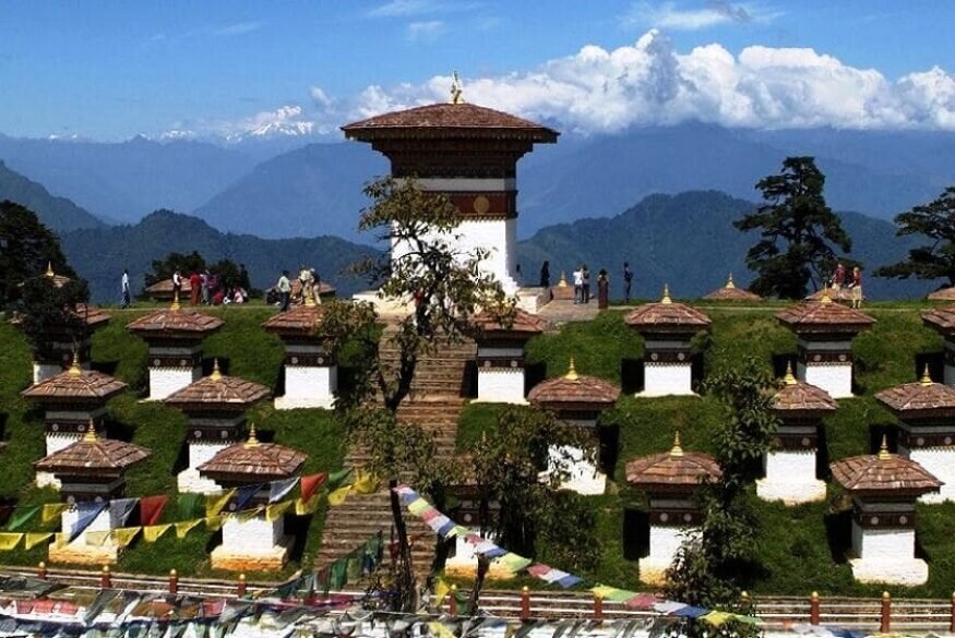 Monument with 108 Choten, Dochula Pass, Bhutan