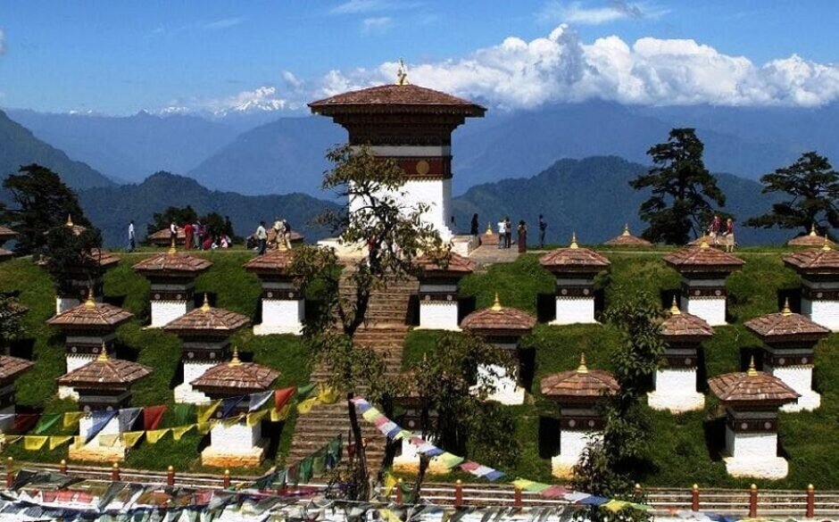 Monument with 108 Choten, Dochula Pass, Bhutan