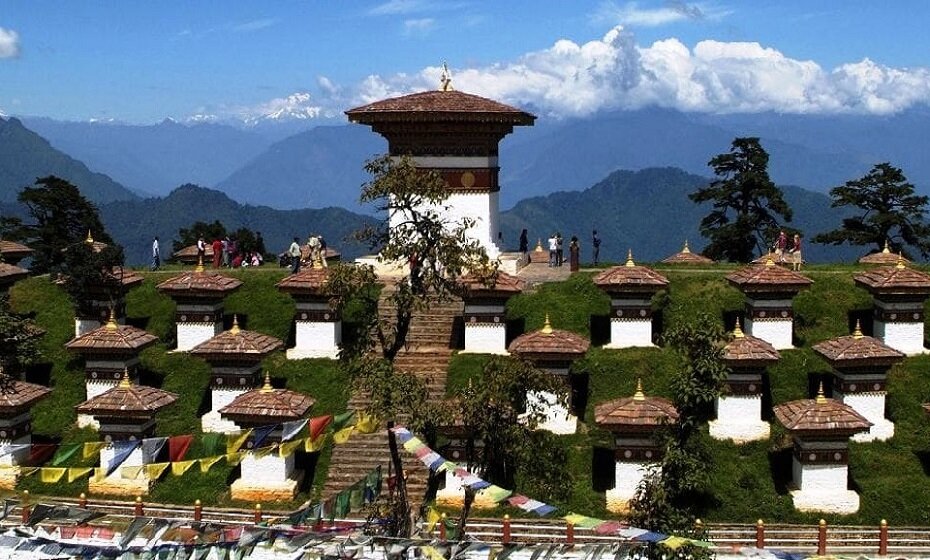 Monument with 108 Choten, Dochula Pass, Bhutan