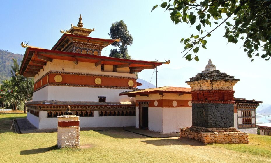Chimi Lakhang Temple, Buddhist monastery, Punakha District, Bhutan
