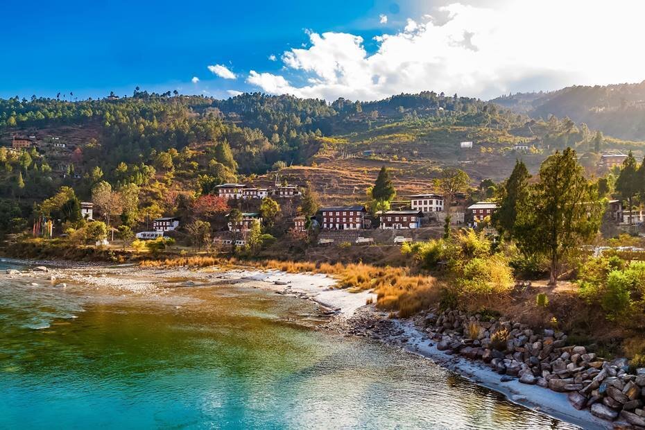 Mo Chhu River, Punakha, Bhutan