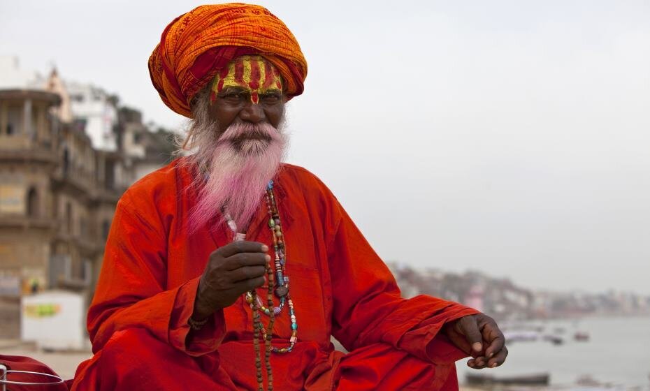 Sadhu at the Ghats in Varanasi, Uttar Pradesh