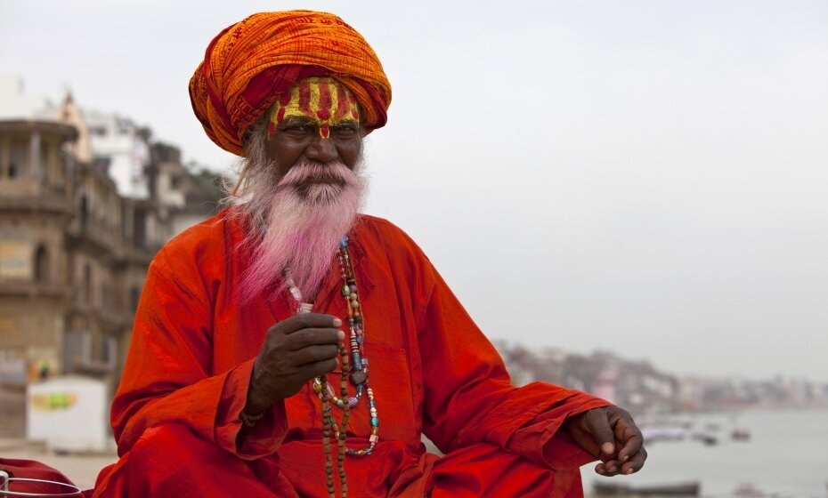 Sadhu at the Ghats in Varanasi, Uttar Pradesh