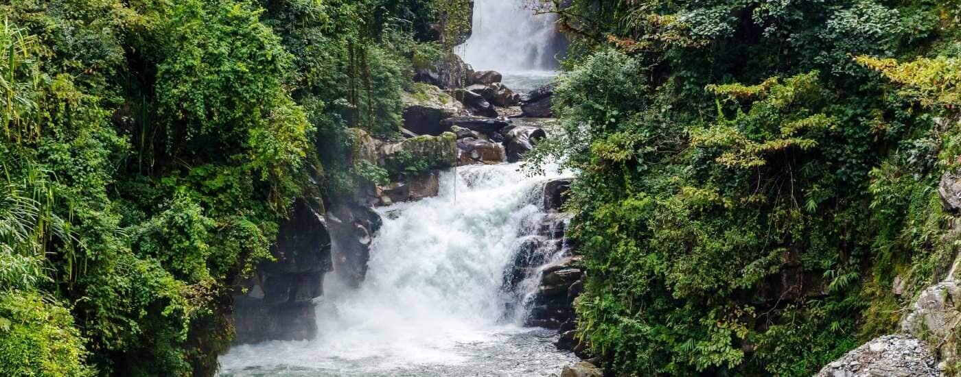 Waterfalls near Birethanti Village, Himalayas, Nepal