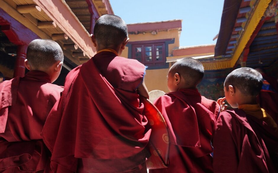 Buddhist monks at a Lamayuru Monastery, Ladakh