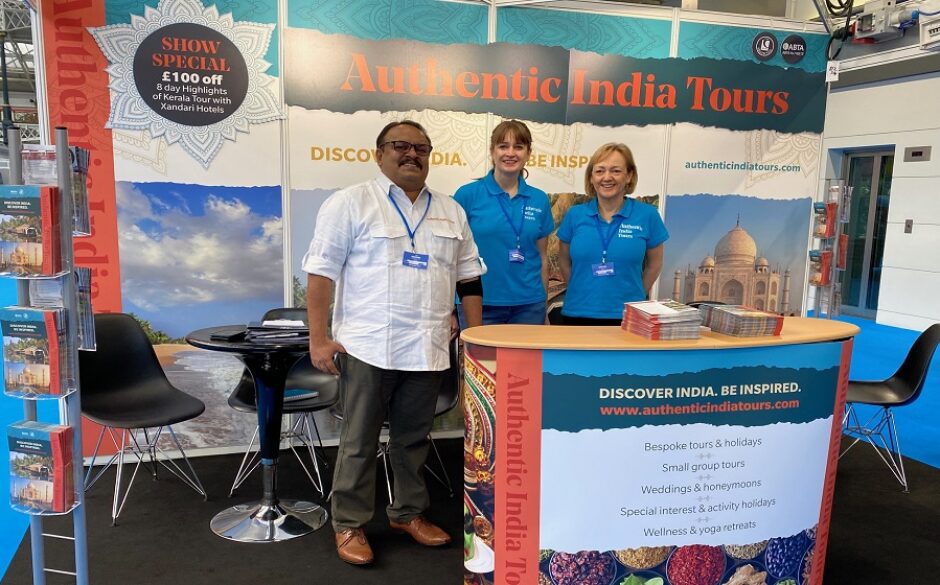 Authentic India Tours ream photo at the Destinations Show 2020
