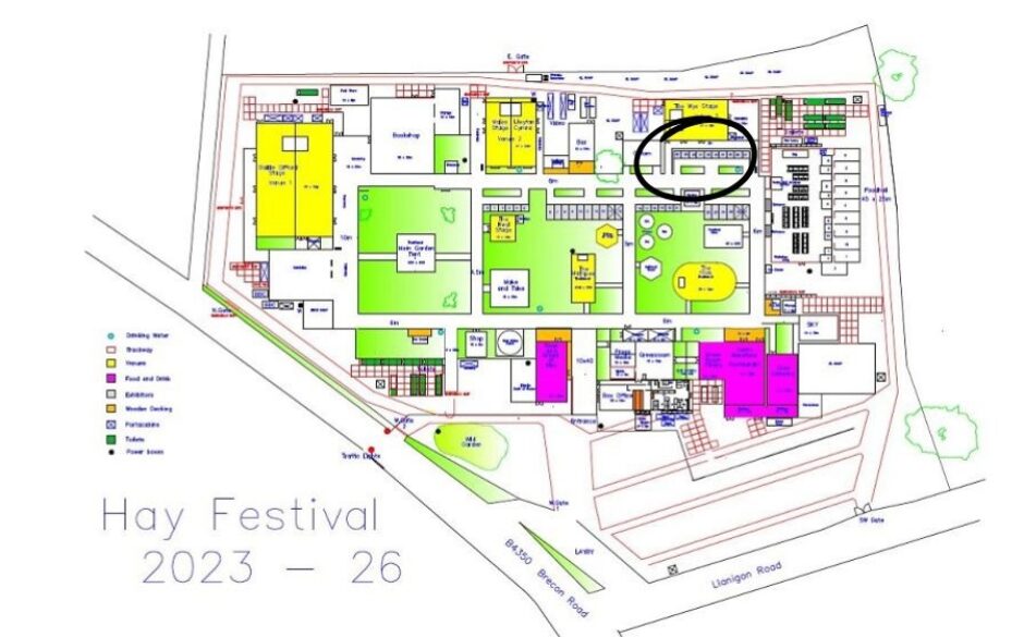 Site plan for the Hay Festival