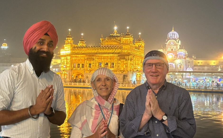 John and Irene in front of the GOLDEN TEMPLE IN aMRITSAR
