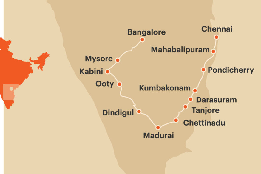 Bengaluru (Bangalore) to Chennai Map