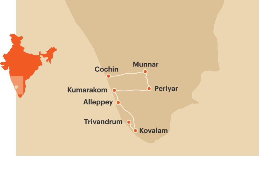 Essence of Kerala Tour Final Resized Map
