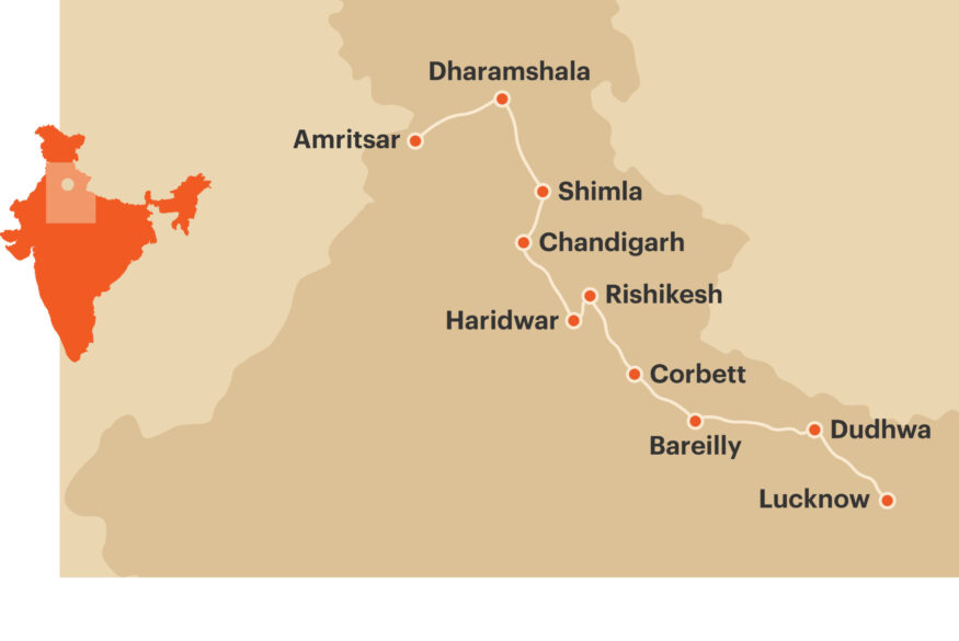 Himalayas Foothills and Wildheart of North India Final Resized Map