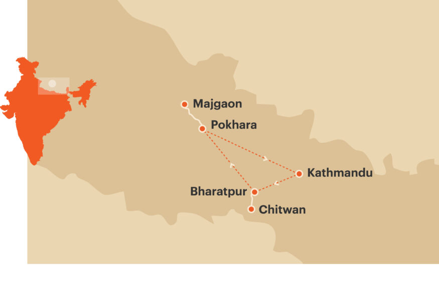 Nepal's Hidden Valleys and Jungles Map