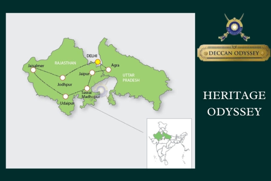 Deccan Odyssey Heritage Odyssey map