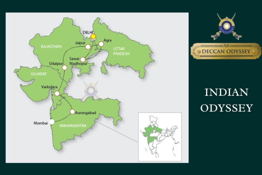 Deccan Odyssey Indian Odyssey map