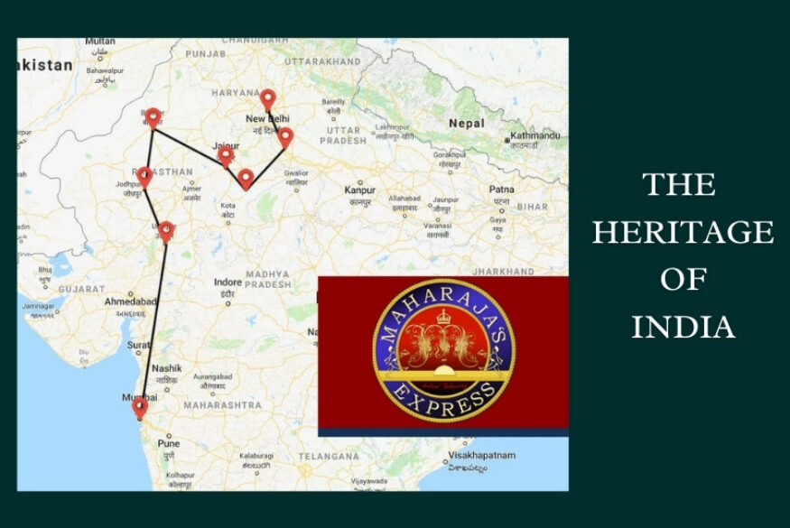 Maharajas Express Heritage of India map