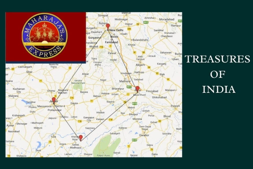 Maharajas Express Treasures of India map